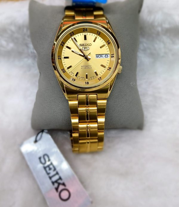 SEIKO 5 21 jewels Gold Tone Automatic Dial Men's Watch made in Japan