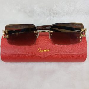 Cartier Brown Black Gradient – Rimless – Sunglasses