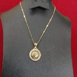 Yellow Gold chain Charm Pendant