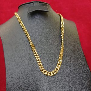 gold over sterling silver cuban link chain