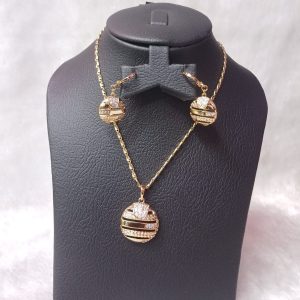 Beautiful Fancy Gold Plated Locket Set