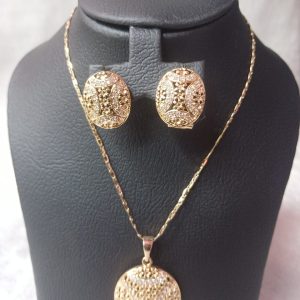 Luxury Finely Disco Ball Necklace Earrings Sets for Women