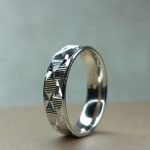 925 Sterling Silver Wedding Ring – Classic Engraved Band for Him or Her