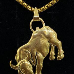 Bold Gold Buffalo Bull Chain