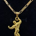 Gold Bodybuilder Chain – Fitness & Muscle Pendant Necklace for Men
