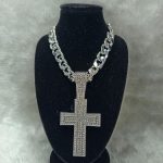 Iced-Out Silver Cross Chain for Men – Bold Christian Bling Necklace | PBeauty Galore Kenya