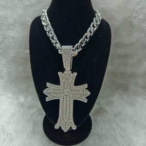 Cross Pendant Cuban Chain