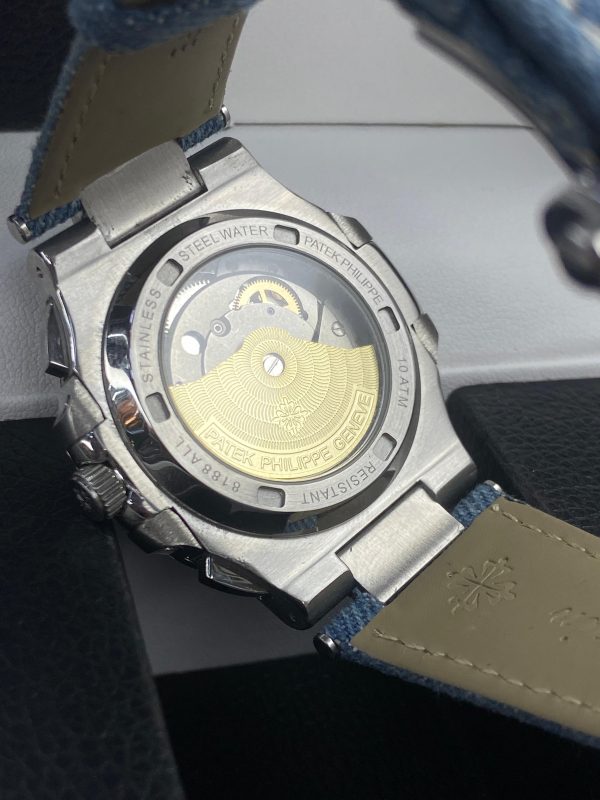 Patek Philippe Nautilus Chronograph – Blue Dial, Denim Strap Men’s Watch | PBeauty Galore Kenya - Image 2