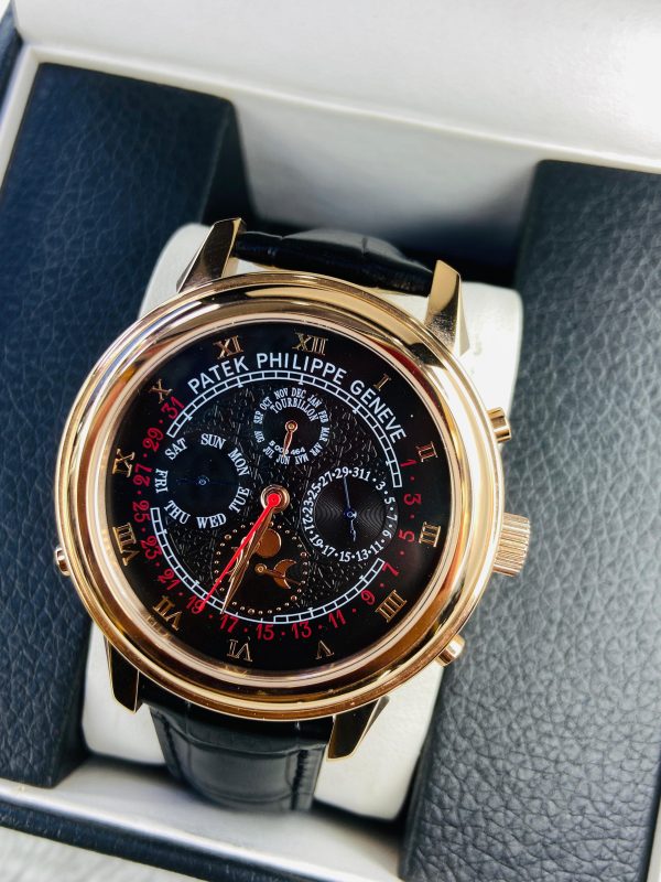 Patek Philippe 5951/500P‑001 Grand Complications Perpetual Calendar Moon‑Phase Chronograph – Rose Gold Finish, Black Dial