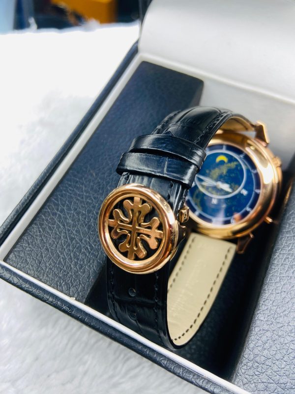 Patek Philippe 5951/500P‑001 Grand Complications Perpetual Calendar Moon‑Phase Chronograph – Rose Gold Finish, Black Dial - Image 2