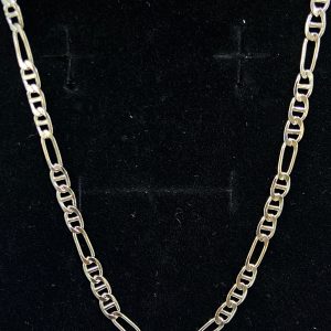 Slim Pure Silver Figaro Chain – Everyday Minimalism