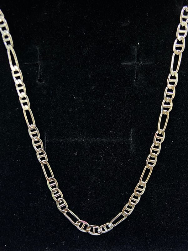 Slim Pure Silver Figaro Chain – Everyday Minimalism