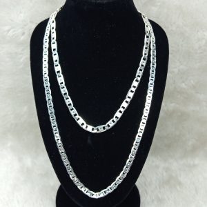 Pure 925 Sterling Silver Chains for Men – Flat Link Design | PBeautyGalore
