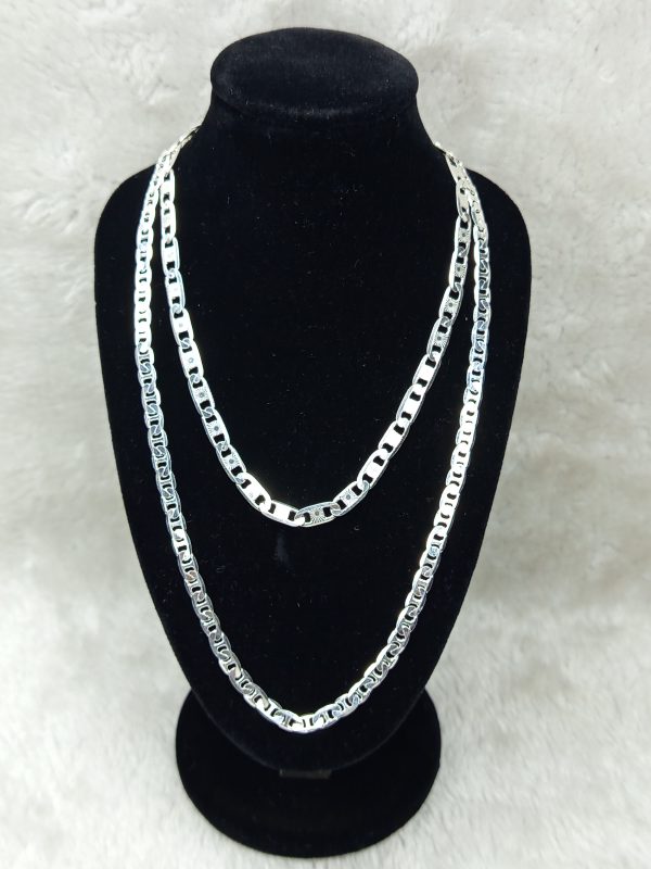 Pure 925 Sterling Silver Chains for Men – Flat Link Design | PBeautyGalore
