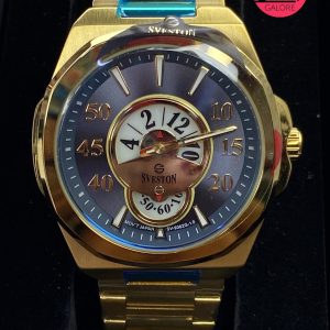 Sveston SV-9382G-10 Gold Dual Dial Men's Luxury Watch – Japanese Quartz, Water Resistant