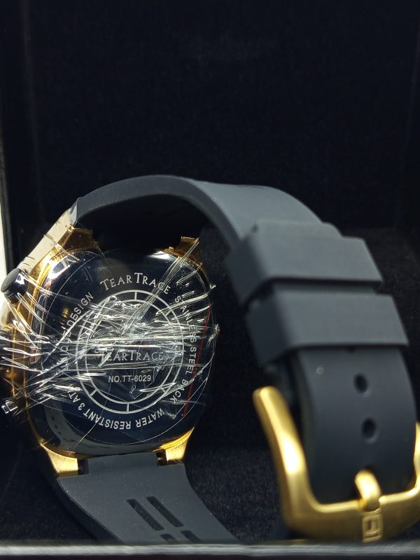 Tear-Trace Dual Display Gold & Black Men's Watch – Luxury Chronograph with Digital Display - Image 6