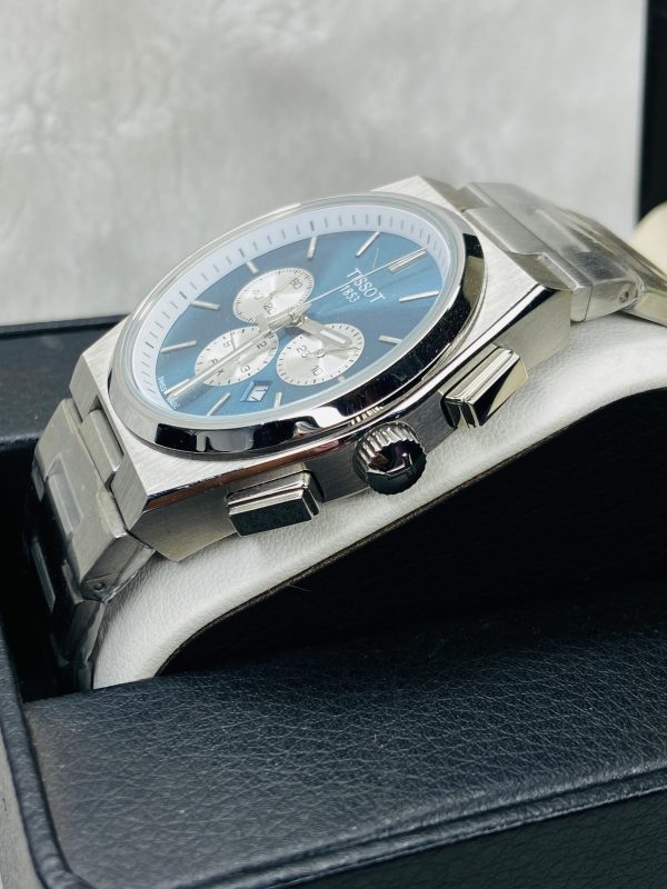 Tissot PRX Chronograph – Swiss Quartz Blue Dial Watch for Men | Stainless Steel - Image 2